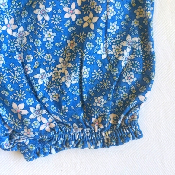 first impressions blue floral cotton bubble shorts 4T toddler girls - Picture 3 of 5